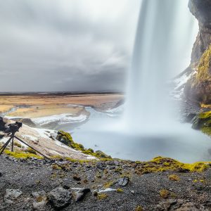Photographe à Seljalandsfoss
